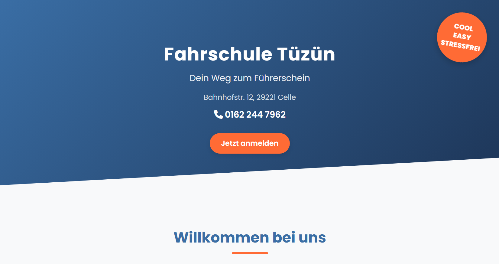 Fahrschule Tüzün Website - Moderner Webauftritt mit responsivem Design